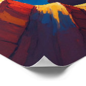 Grand Canyon Sunset with Red Rock Formations Art ポスター (角)