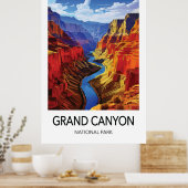 Grand Canyon Travel Poster National Park Art ポスター (キッチン)