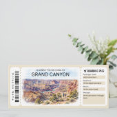 Grand Canyon Trip Boarding Pass Ticket 招待状 (スタンド正面)