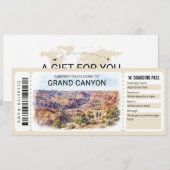 Grand Canyon Trip Boarding Pass Ticket 招待状 (正面/裏面)