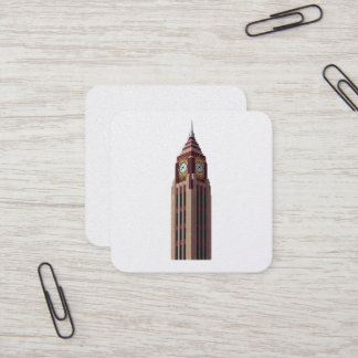  Grand Clock Tower: Art Deco Timekeeper Sticker スクエア名刺