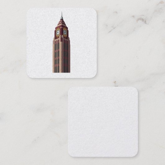  Grand Clock Tower: Art Deco Timekeeper Sticker スクエア名刺 (正面/裏面)