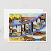 Grand Coulee Dam, Washington Travelからの挨拶 ポストカード (正面/裏面)