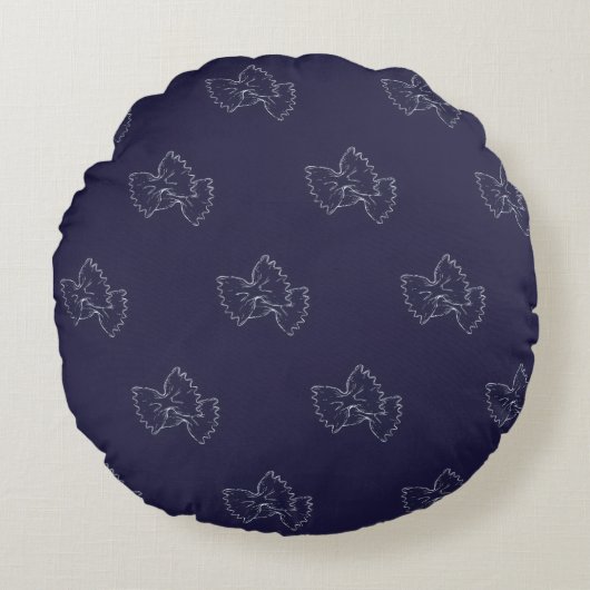 Grand coussin rond - Pasta Lover - Motif farfall ラウンドクッション (正面)