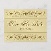 Grand Duchess金ゴールドスクロール日付はがきを保存 案内ポストカード (正面)