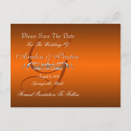 Grand Duchess Silver Orange日付はがきを保存 案内ポストカード (裏面)