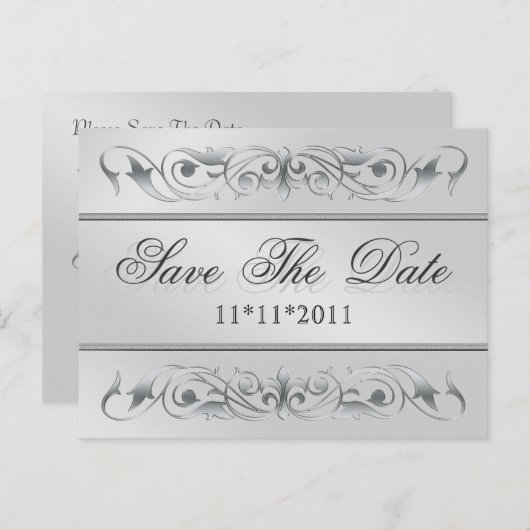 Grand Duchess Silver Scroll日付のはがきを保存 案内ポストカード (正面/裏面)