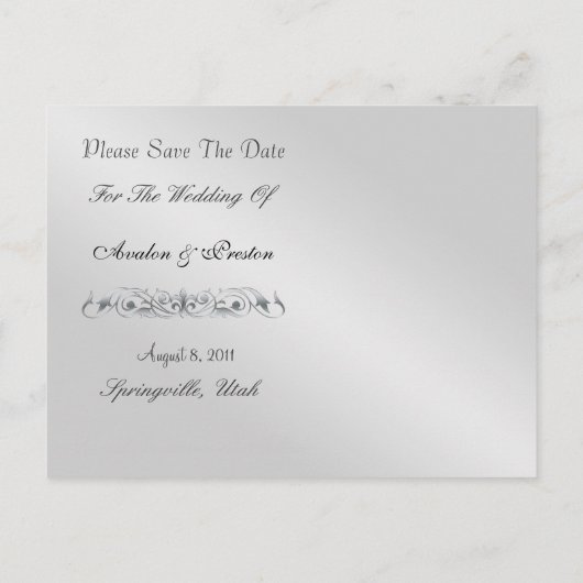 Grand Duchess Silver Scroll日付のはがきを保存 案内ポストカード (裏面)