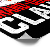 Grand Dude Claus Funny Family Matching Grandpa Chr ポスター (角)