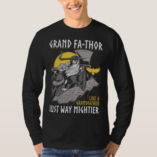 Grand Fathor  Cool Saying Father s Day Costume Vik Tシャツ (正面)