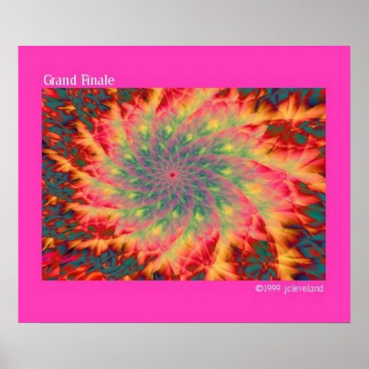 Grand Finale Fireworks Fractal Artポスター ポスター (正面)
