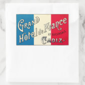 Grand Hotel de France (Cadiz) 長方形シール (バッグ)