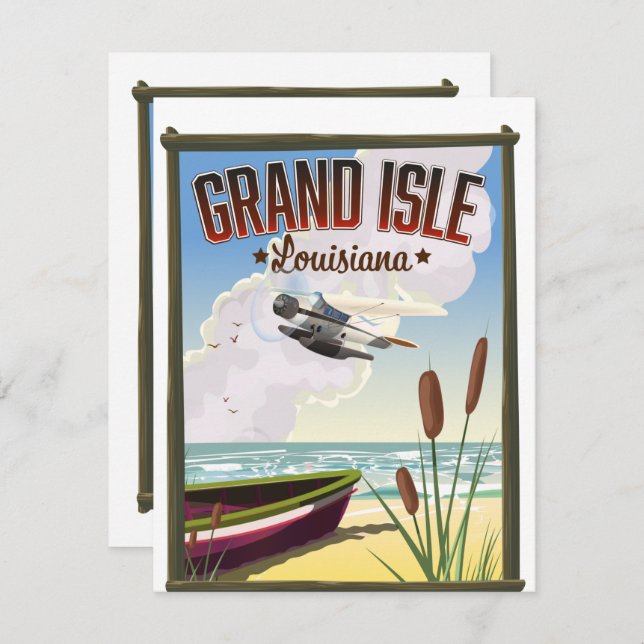 Grand Isle, Louisiana Travelポスター (正面/裏面)
