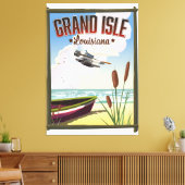 Grand Isle, Louisiana Travelポスター キャンバスプリント (インサイチュ (リビング))