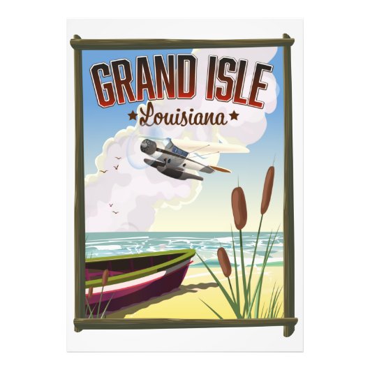 Grand Isle, Louisiana Travelポスター フォトプリント (正面)