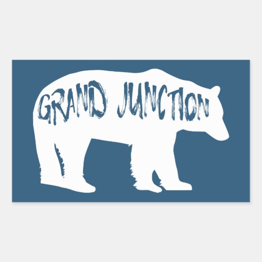 Grand Junction Colorado Bear 長方形シール (正面)