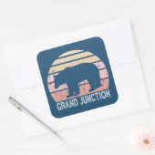 Grand Junction Colorado Retro Bear スクエアシール (封筒)