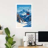 Grand Massif Ski Print 1 ポスター (ホームオフィス)