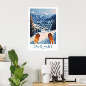 Grand Massif Ski Wall Art Print 1 ポスター (ホームオフィス)