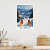Grand Massif Ski Wall Art Print 1 ポスター (キッチン)