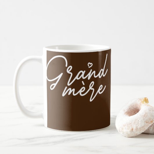 Grand-mere Cute Mother's Day Gift French Grandma  コーヒーマグカップ (ドーナツ)