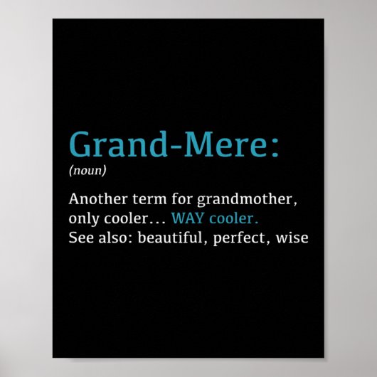 Grand-mere_ Funny Definition Noun - Another Term  ポスター (正面)