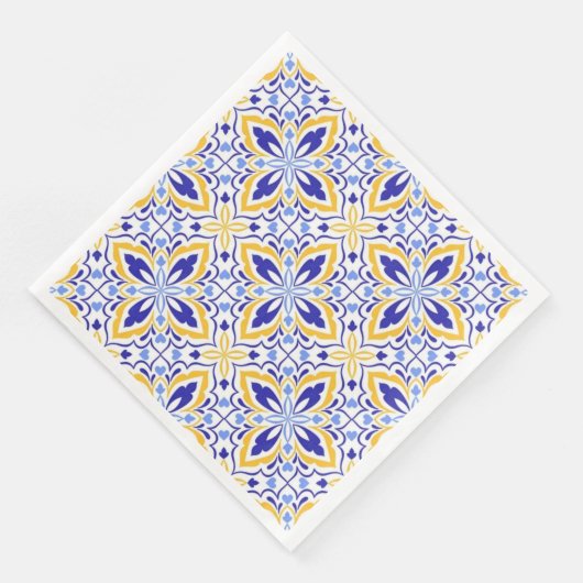 Grand Mosaic Blue and Gold Floral Mediterranean (コーナー)