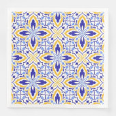 Grand Mosaic Blue and Gold Floral Mediterranean (正面)