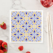 Grand Mosaic Blue and Gold Floral Mediterranean (インサイチュ)
