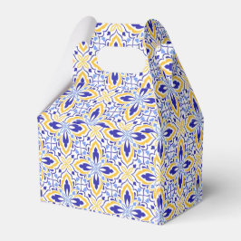 Grand Mosaic Blue and Gold Floral Mediterranean フェイバーボックス