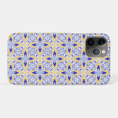 Grand Mosaic Blue and Gold Floral Mediterranean Case-Mate iPhoneケース (裏面(横))
