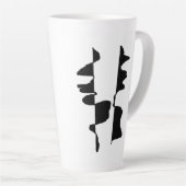 Grand Mug Latte Art Abstrait Dual Face カフェラテマグ (右アングル)