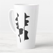 Grand Mug Latte Art Abstrait Dual Face カフェラテマグ (左アングル)