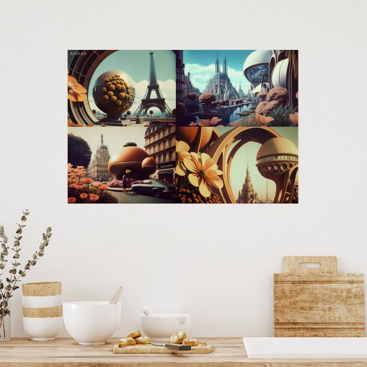 Grand Old Europeポスター(スケッチボードのロゴ付き) ポスター (キッチン)