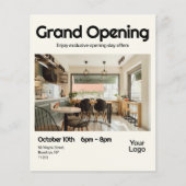 Grand Opening Bold Retro Photo Flyer チラシ (正面)