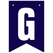 Grand Opening Dark Blue and White Your Logo Here バンティングフラッグ (第2の旗)