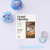 Grand Opening Elegant Editorial Photo チラシ (シングル)