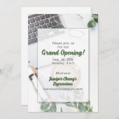 Grand Opening New Office Business 招待状 (正面/裏面)