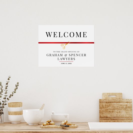 Grand Opening Welcome Sign ポスター (キッチン)