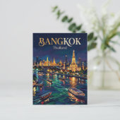Grand Palace and Chao Phraya River Thailand ポストカード (スタンド正面)