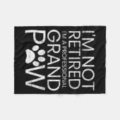Grand Paw Shirt Retired Professional Grandpaw Funn フリースブランケット (正面(横))