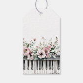 Grand Piano Keys Floral Bouquet ギフトタグ (裏面)