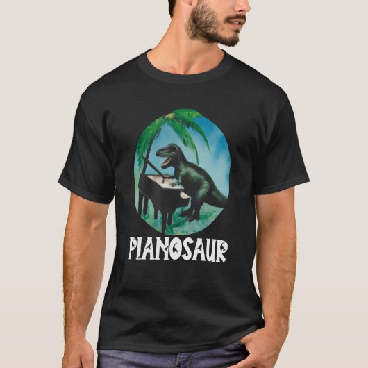 Grand Piano Kids Pianist Dinosaur Music Piano  1 Tシャツ (正面)