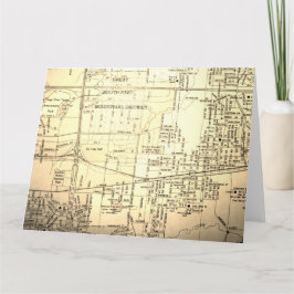 Grand Prairie, TX Vintage Map カード