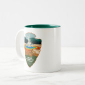 Grand Prismatic Spring Yellowstone Arrowhead ツートーンマグカップ (正面左)
