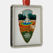 Grand Prismatic Spring Yellowstone Arrowhead メタルオーナメント (右)