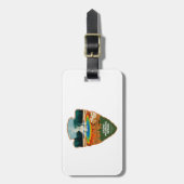 Grand Prismatic Spring Yellowstone Arrowhead ラゲッジタグ (正面縦)