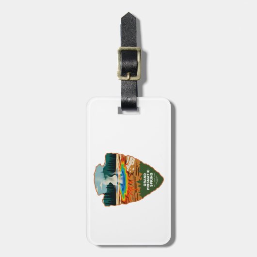 Grand Prismatic Spring Yellowstone Arrowhead ラゲッジタグ (正面縦)