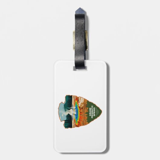 Grand Prismatic Spring Yellowstone Arrowhead ラゲッジタグ (裏面縦)