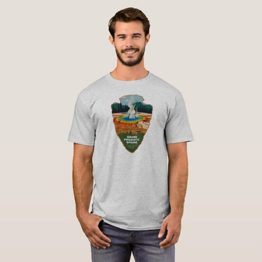 Grand Prismatic Spring Yellowstone Arrowhead Tシャツ (正面フル)